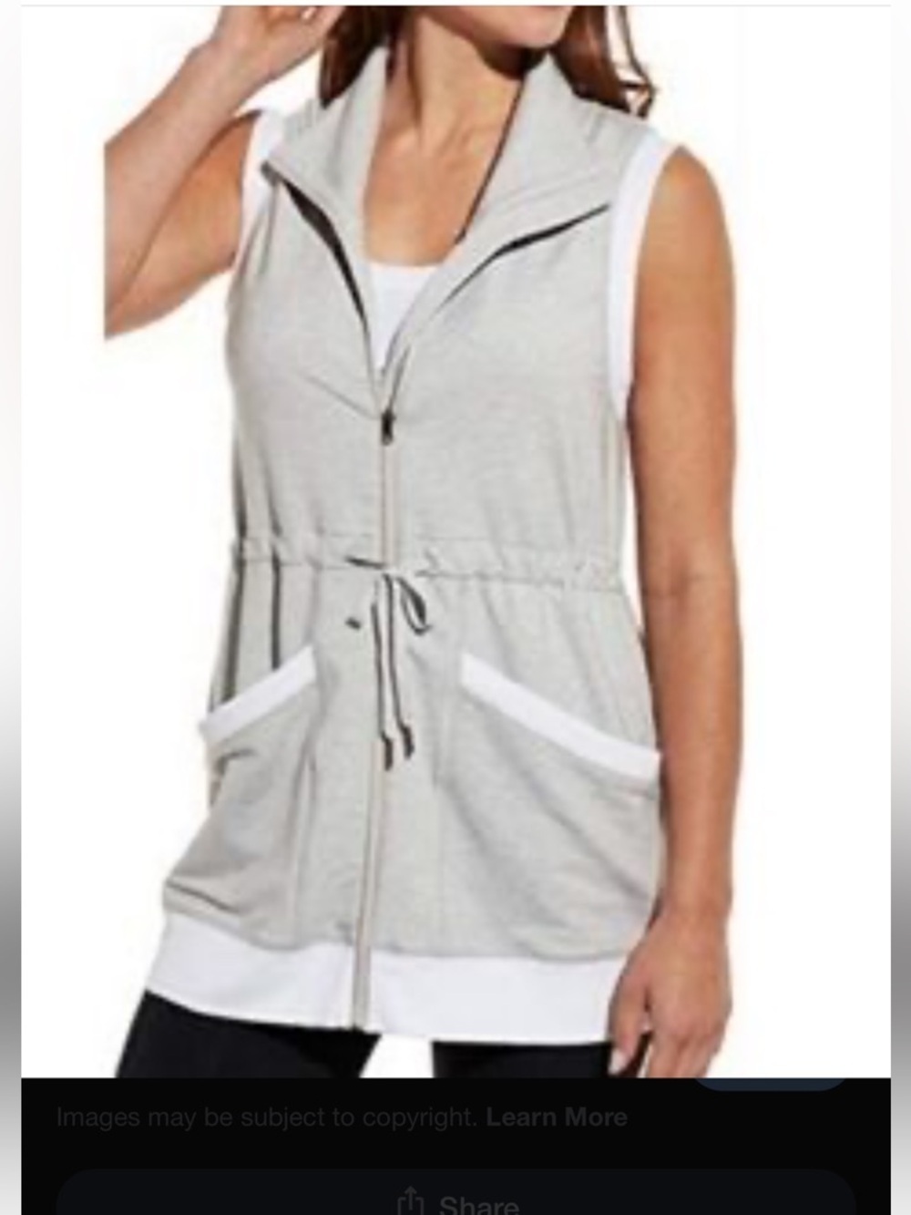CALIA || Light Gray Bahia Tunic Vest Medium